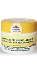 Gommage cu miere si argila - Apidava