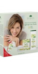 Set cadou Q10 si ceai verde cu crema antirid zi, lapte demachiant si crema maini - Cosmeticplant