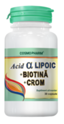 Acid Alfa Lipoic cu Biotina si Crom - Cosmopharm