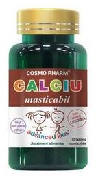 Advanced Kids Calciu Masticabil - Cosmopharm