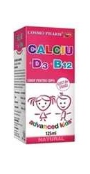 Advanced Kids Sirop Calciu D3 si B12 - Cosmopharm