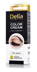 Vopsea crema pentru sprancene Negru - Delia Cosmetics