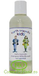 Sampon si gel de dus pentru copii menta (5 ani+) - Earth Friendly Kids