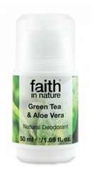 Deodorant roll on natural cu ceai verde si aloe vera - Faith in Nature