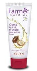 Natural  Crema pentru maini si unghii cu Argan - Farmec