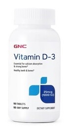 Vitamina D3 25 mcg 1000 UI - GNC
