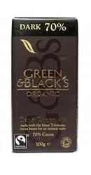 Ciocolata neagra cu 70 la suta cacao - Green Blacks