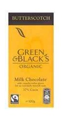 Ciocolata organica lapte si butterscoth - Green Blacks