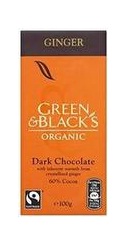 Ciocolata organica neagra cu ghimbir - Green Blacks