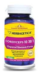 Cordyceps 10/30/1 Ciuperca Tibetana Forte - Herbagetica 30 capsule
