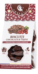 Biscuiti vegani fara zahar cu ciocolata si visine - Ambrozia