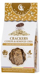 Crackers vegani cu seminte de canepa, in si chia - Ambrozia