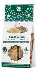 Crackers vegani cu susan si condimente - Ambrozia