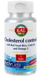 Cholesterol Control with Red Yeast Rice CoQ10 Omega 3 - KAL