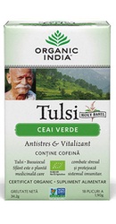 Ceai Tulsi cu Ceai Verde - Organic India