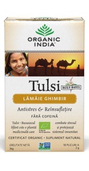 Ceai Tulsi cu lamaie si ghimbir - Organic India