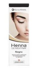 Henna Sensitive Vopsea crema pentru sprancene Negru - Renovital