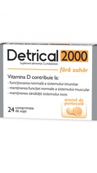 Detrical D3 2000 UI aroma portocale fara zahar - Zdrovit