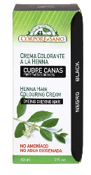 Vopsea henna crema semipermanenta  Negru  - Corpore Sano 