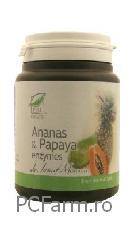 Ananas si Papaya 100 comprimate - Medica 