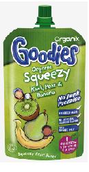 Squeezy bio de kiwi, pere si banane -  Organix